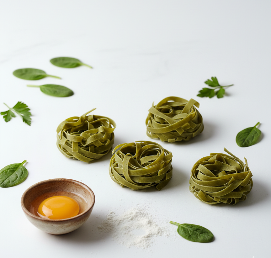 Італійська паста ручної роботи Fettuccine Verde (зі шпинатом) - Зображення 3