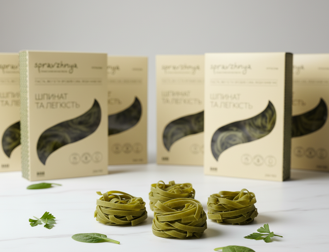Італійська паста ручної роботи Fettuccine Verde (зі шпинатом) - Зображення 4